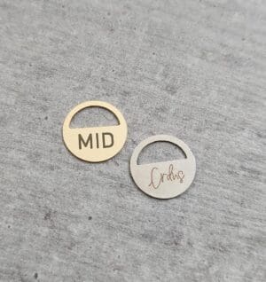 Etiqueta Redonda 1,2 cm com passante - Linha Laser