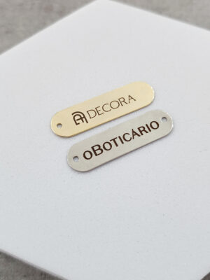 Etiqueta retangular arredondada 2,9 x 0,8 cm - Linha Laser