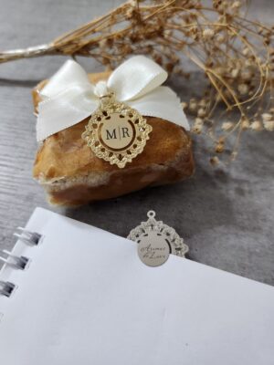 Pingente Personalizado Brasão Marcador de Página 2,5 x 2,3 cm - Linha Laser - Imagem 3