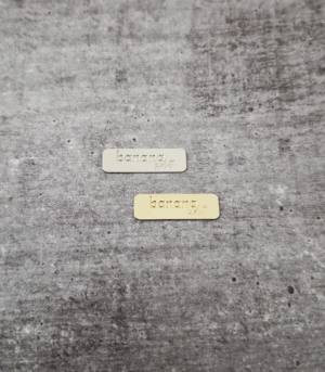 Etiqueta retangular 2,5 x 0,7 cm - sem furo - Linha Luxo