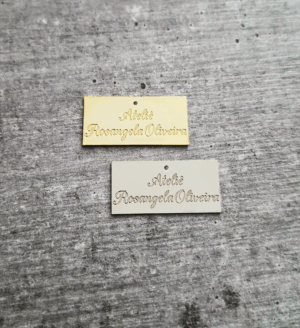 Etiqueta retangular 3,0 x 1,5 cm - Linha Luxo