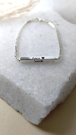 Pulseira Tubo Amor Paz saúde e Felicidade