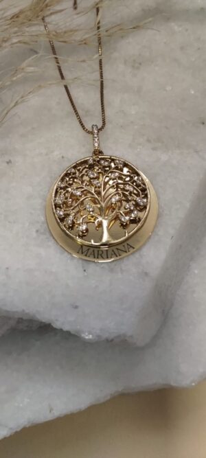Colar Placa com Árvore da Vida
