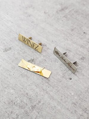 Etiqueta Retangular com garra 0,75 x 3,0 cm - Linha Laser