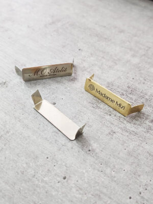 Etiqueta Retângular com garra 1,0 x 3,5 cm - Linha Laser